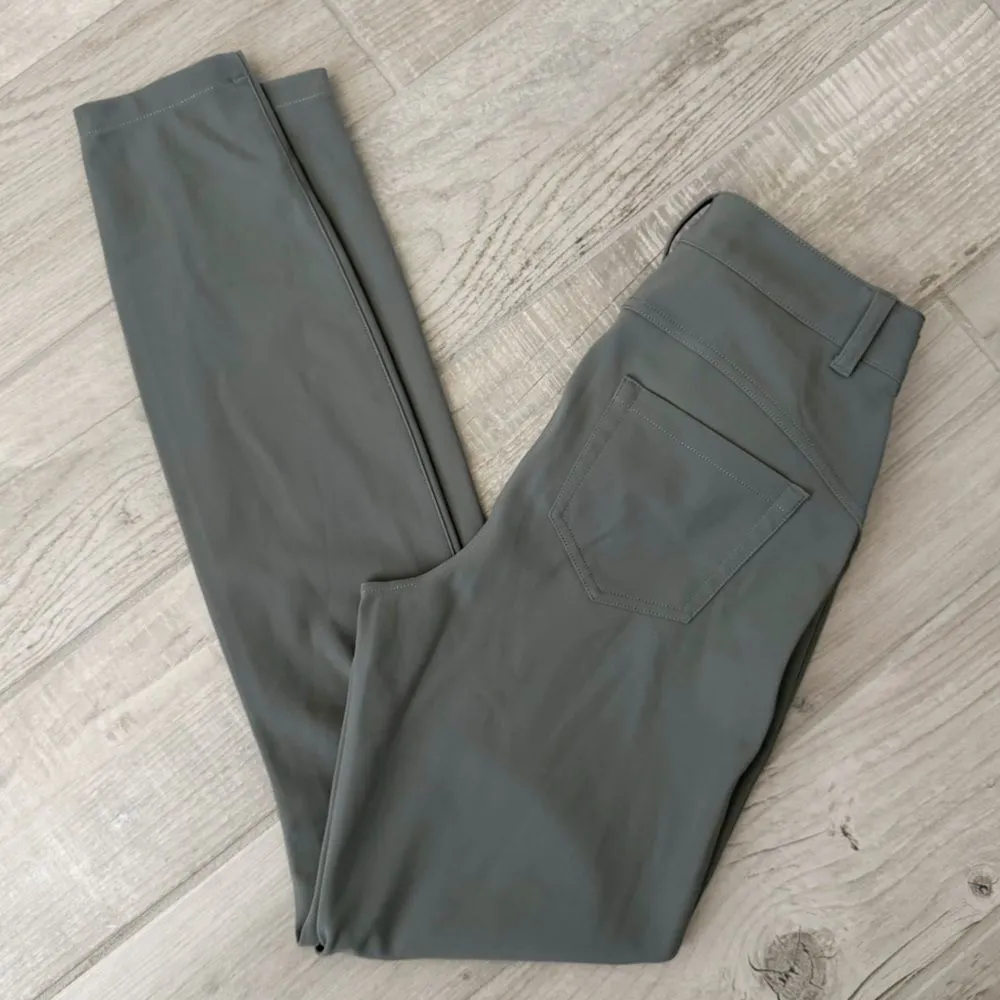 Lululemon City Sleek Slim-Fit 5 Pocket High-Rise Pant in Grey Sage Size 28 - Image 10