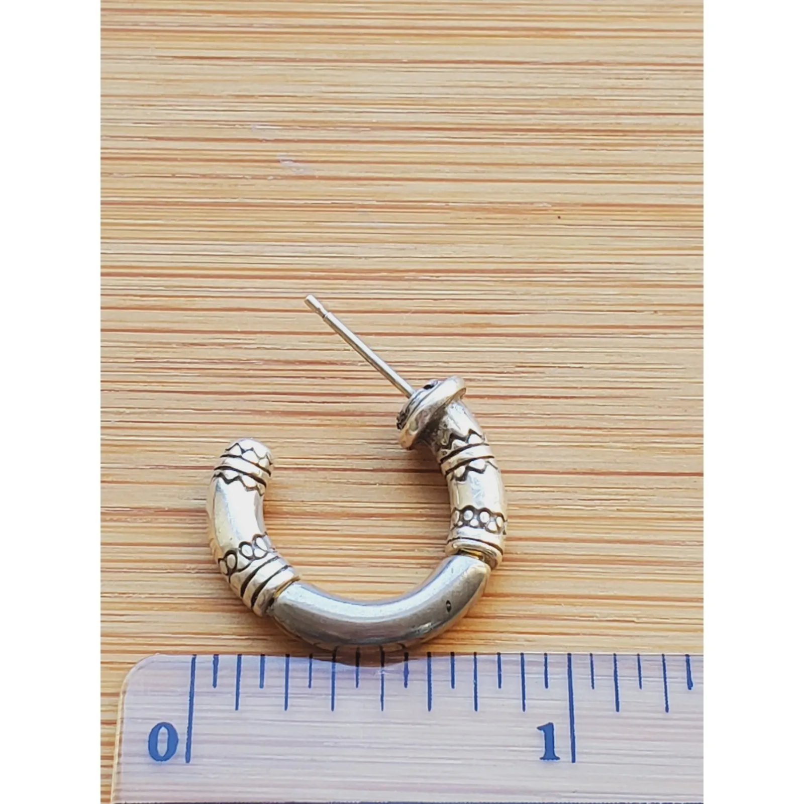 Brighton Half Hoop Silver Plated Earrings - Image 5