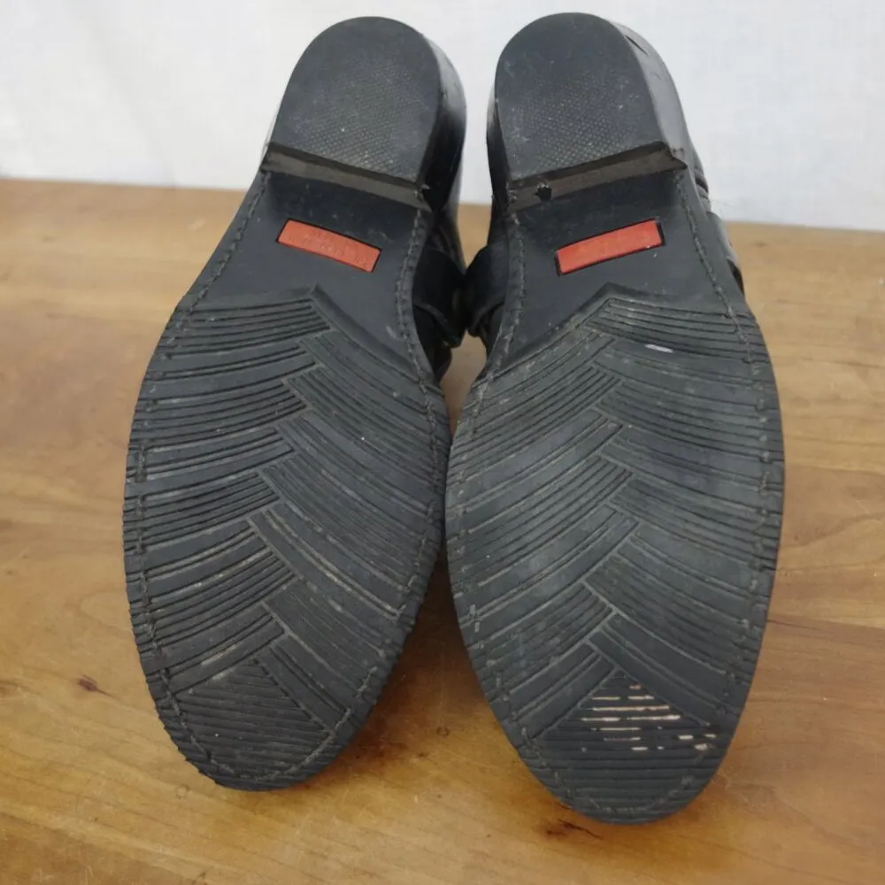 Vintage Rev Gear Black Leather Ankle Harness Motorcycle Boots 9.5M Size 9.5 - Image 7