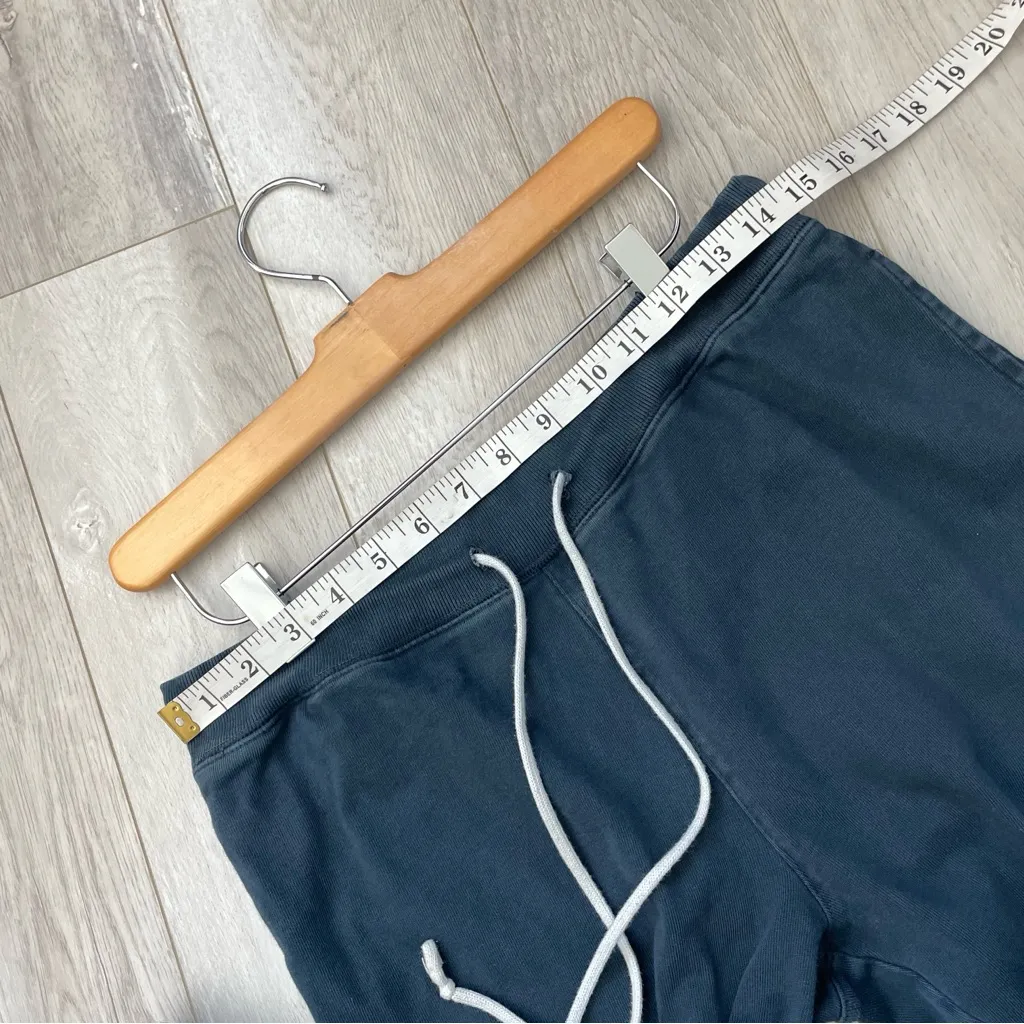 Brandy Melville Sweatpants pull on wide leg womens Navy Blue one size loungewear - Image 3