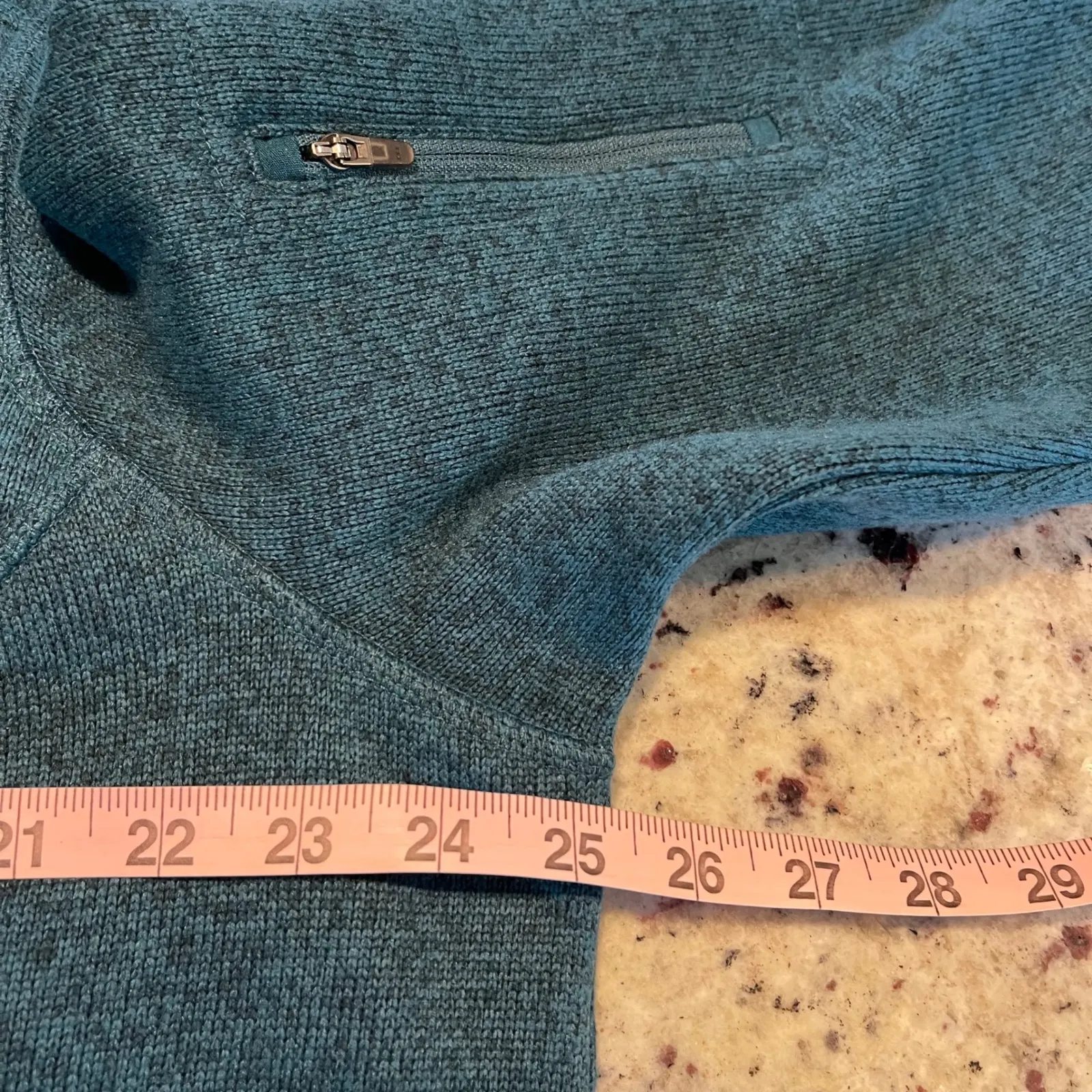 LL Bean Women's 2X Reg Teal Fleece Zip Up Jacket Pockets Full Zip Warm Outerwear Green - Image 5