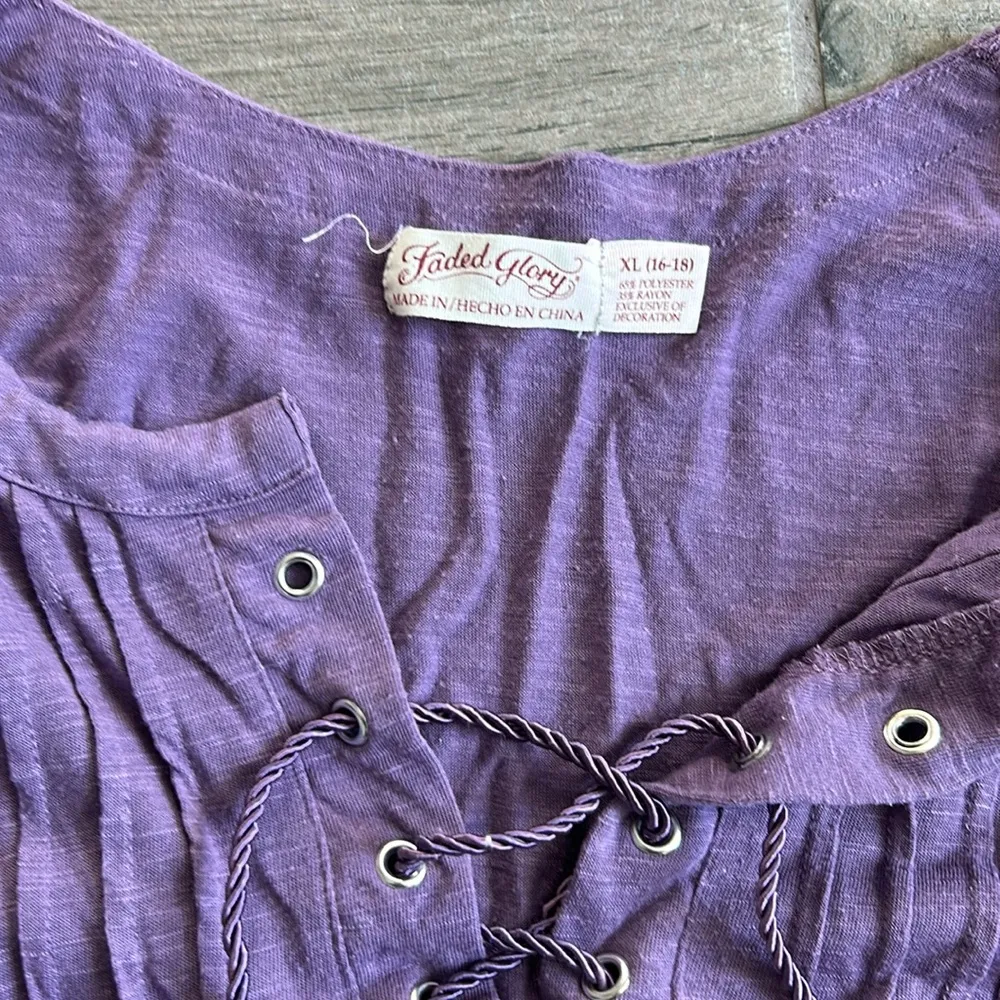 Faded glory purple blouse - Image 2