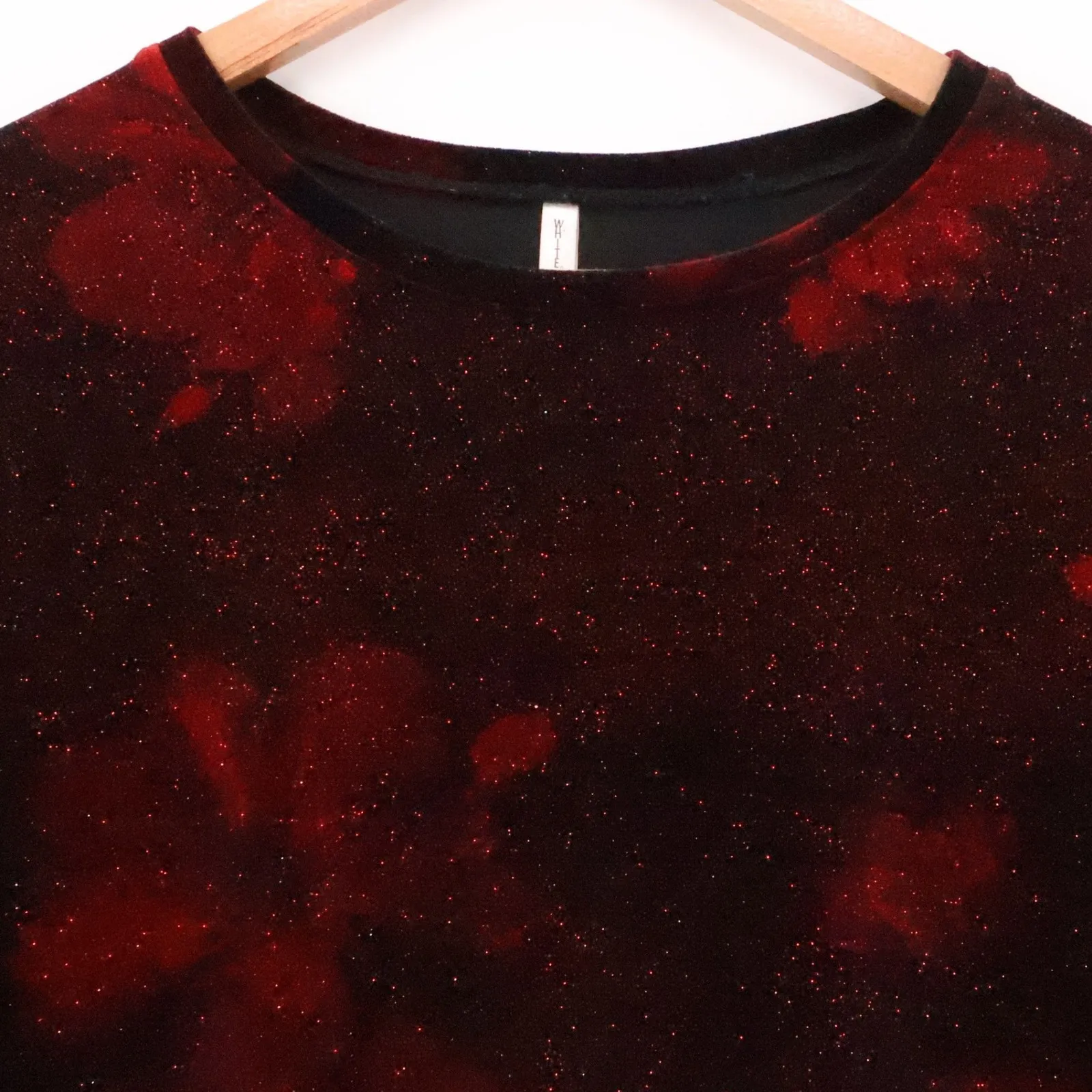 Y2K Velvet Glitter Top Whimsigoth Indie Sleaze Fairy Grunge Witchy Grunge Size M - Image 2