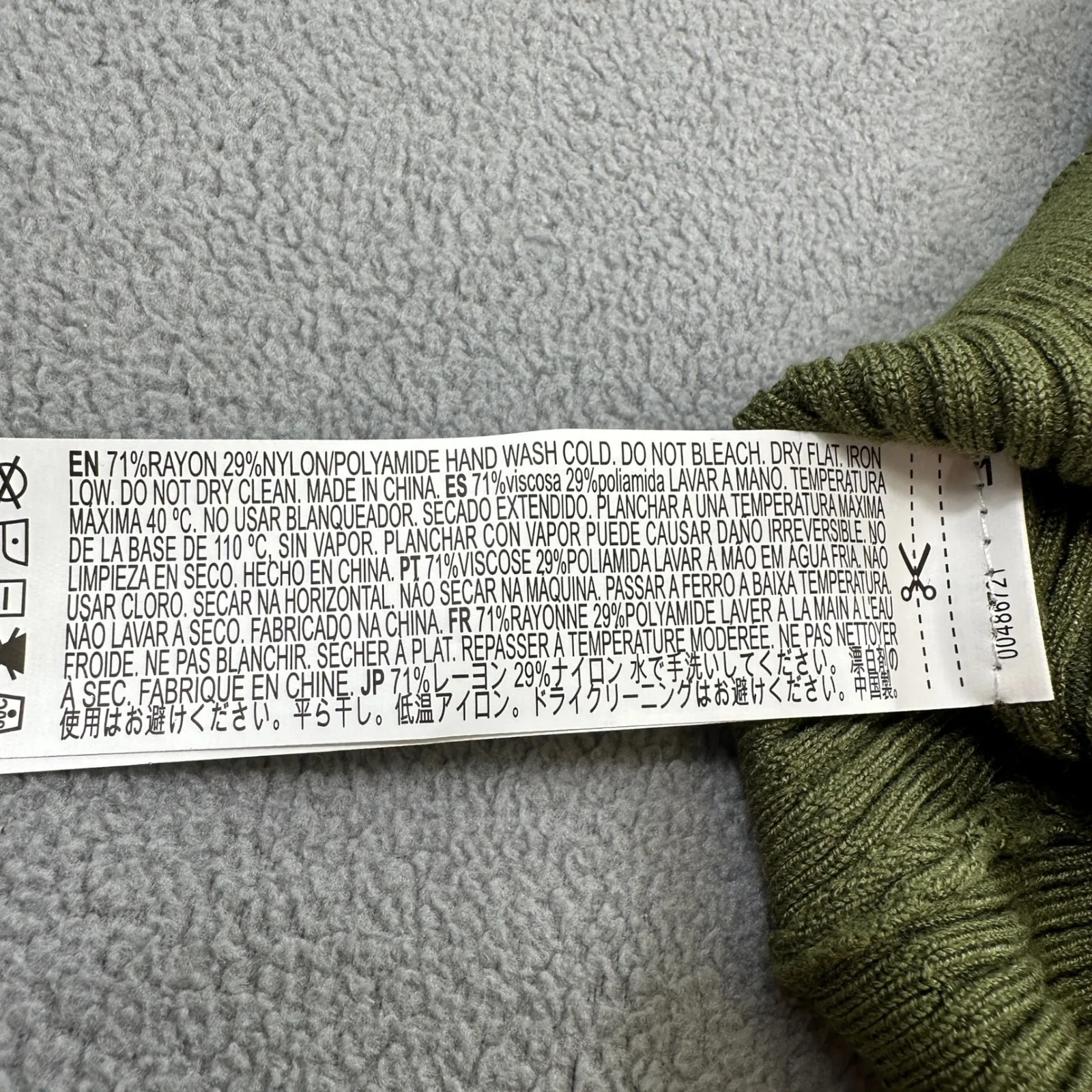 NWT Forever 21 Sweater Top L Women Halter Ribbed Knit Olive Green Backless Party - Image 6