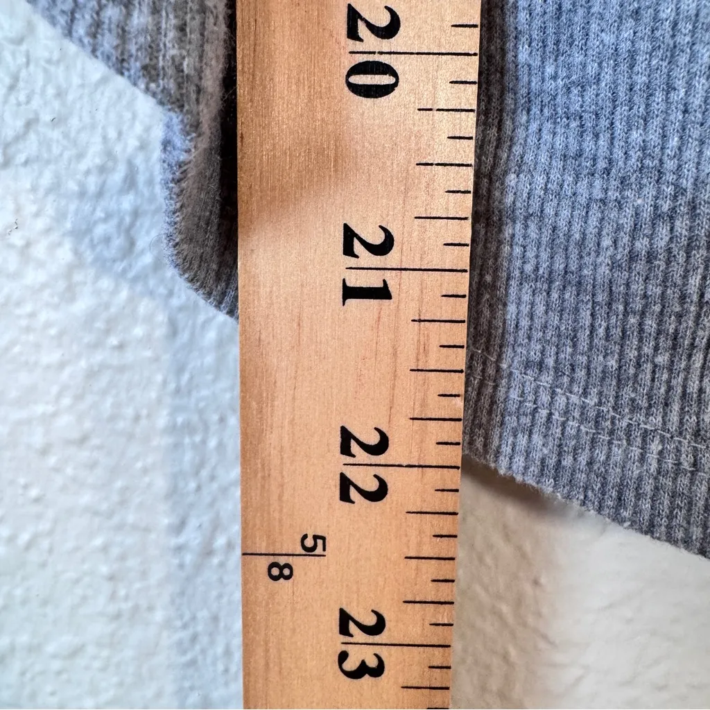 Free People Grey Sleeveless Crop Top Womens M Tank Corset Boho Beachy Whimsigoth - Image 6