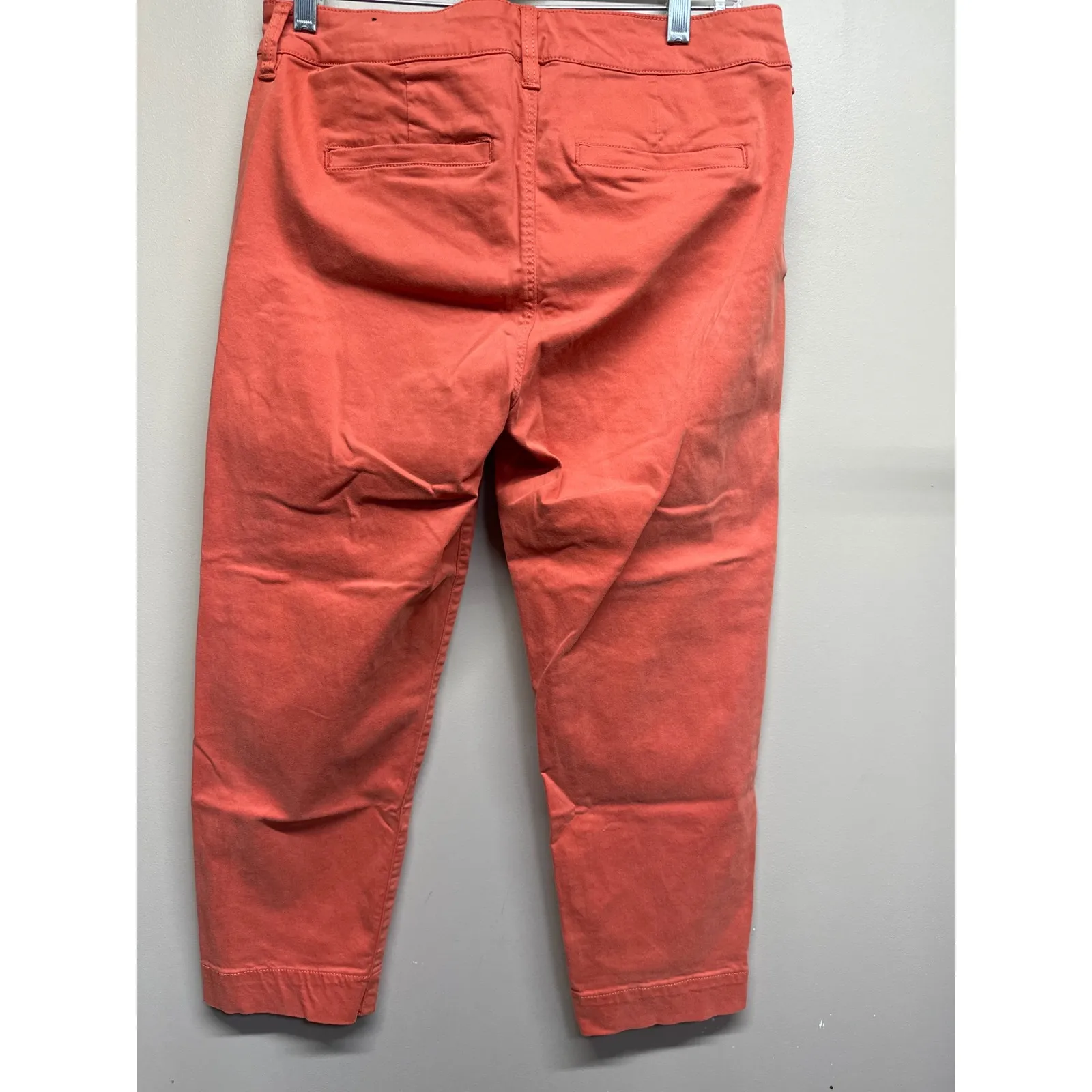 Liverpool Los Angeles Women's Coral Cropped Utility Pants Size 8 29 Orange - Image 3