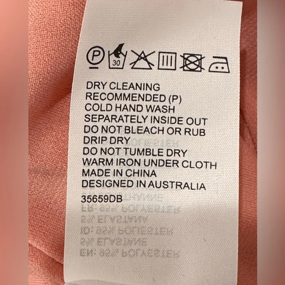 Bardot Bella Faux Wrap Midi Dress 6 Cocktail Coral Valentines Party Cocktail - Image 15