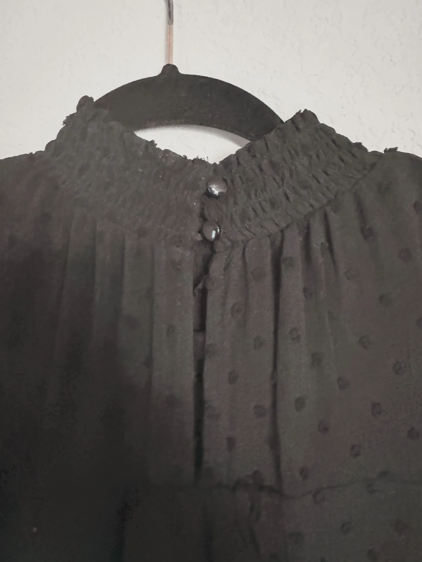 Black Mesh Polka Dot Dress Size XS - Image 3