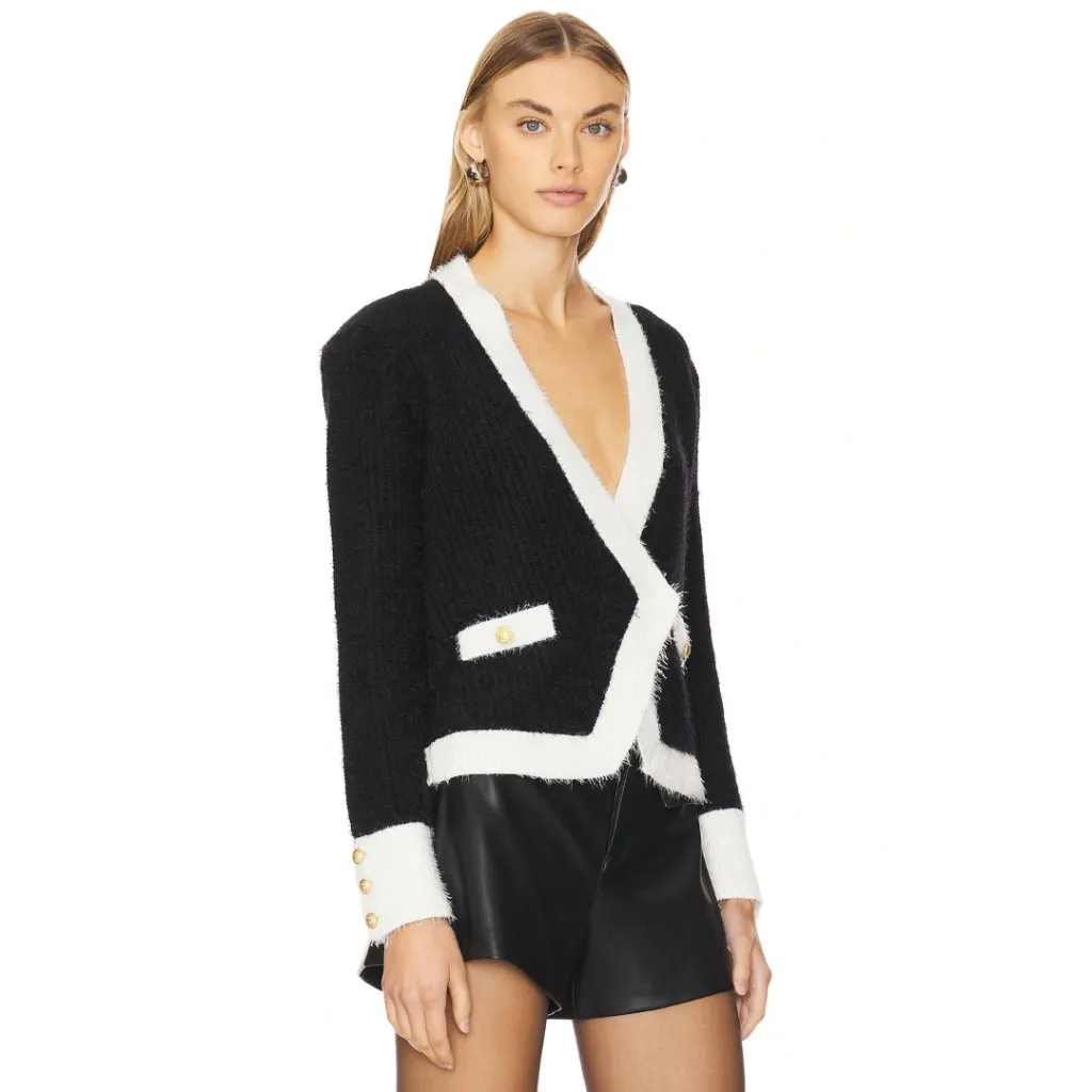 NEW NWT L’AGENCE Georgia Contrast Cardigan Blazer Size XS - Image 2