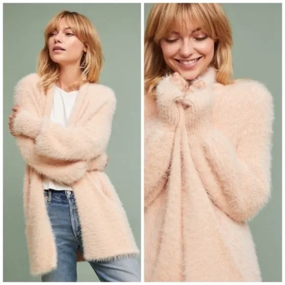 Knitted & Knotted Eyelash Pocketed Cardigan - Image 2