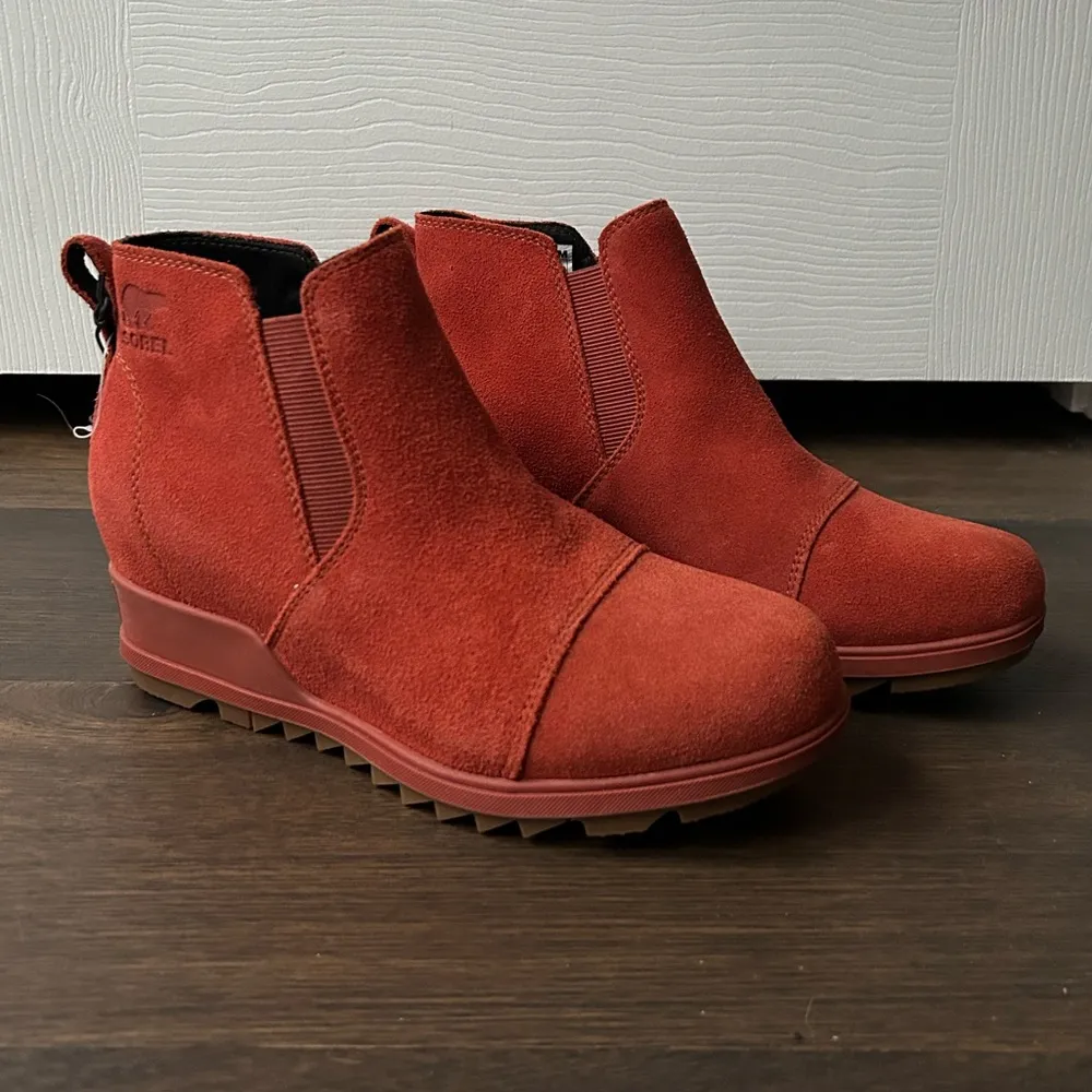 New Sorel Evie suede wedge booties - Image 3