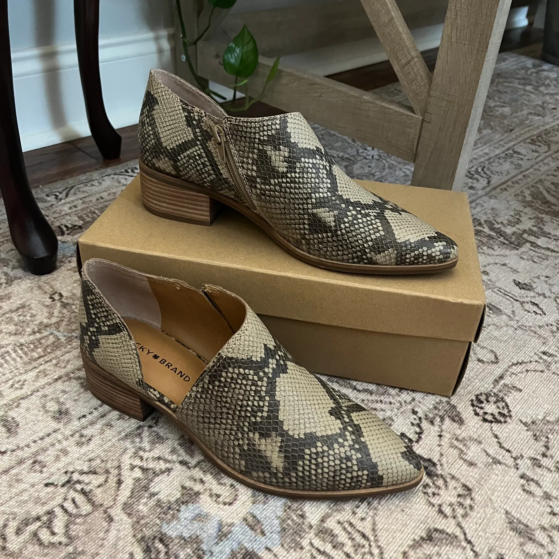 Kenri Snake Skin Booties - Image 2
