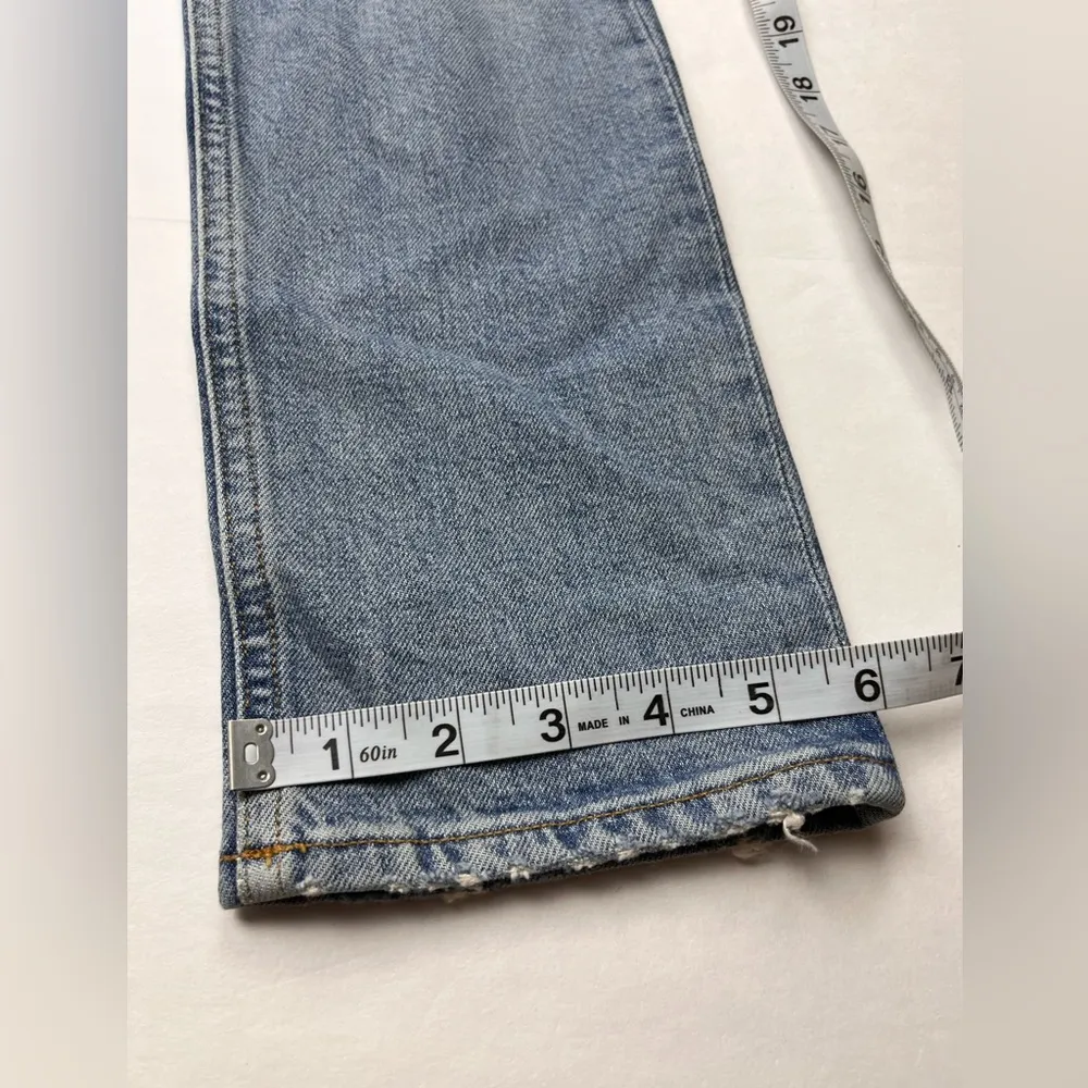 AGOLDE Riley Crop High Rise Straight Womens Size 23 Denim Blue Whiplash Jean NEW - Image 14