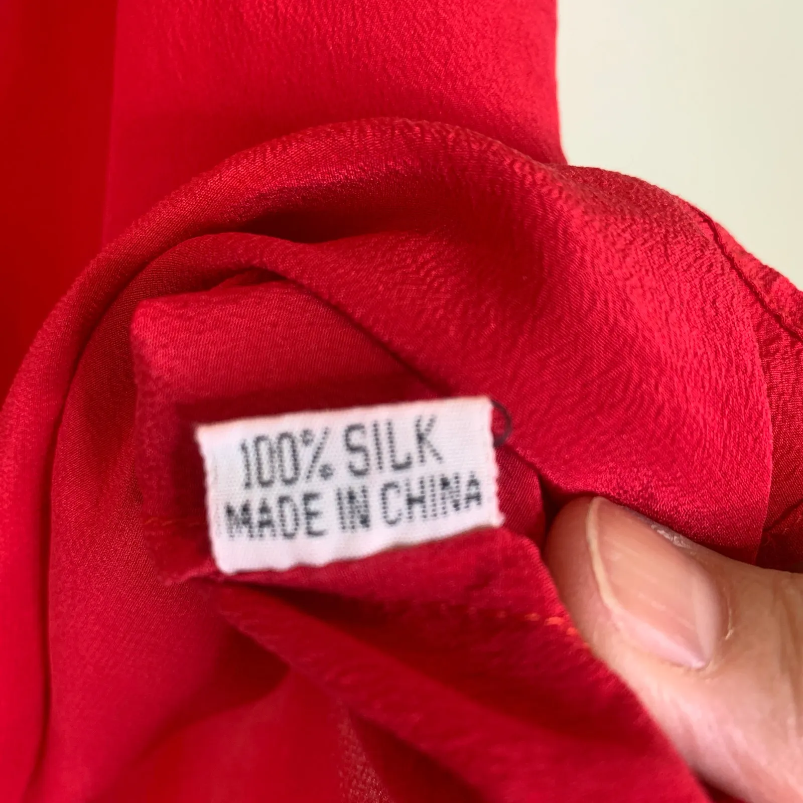 Milano Red Silk Sleeveless Blouse Sz Small Medium 38 - Image 7