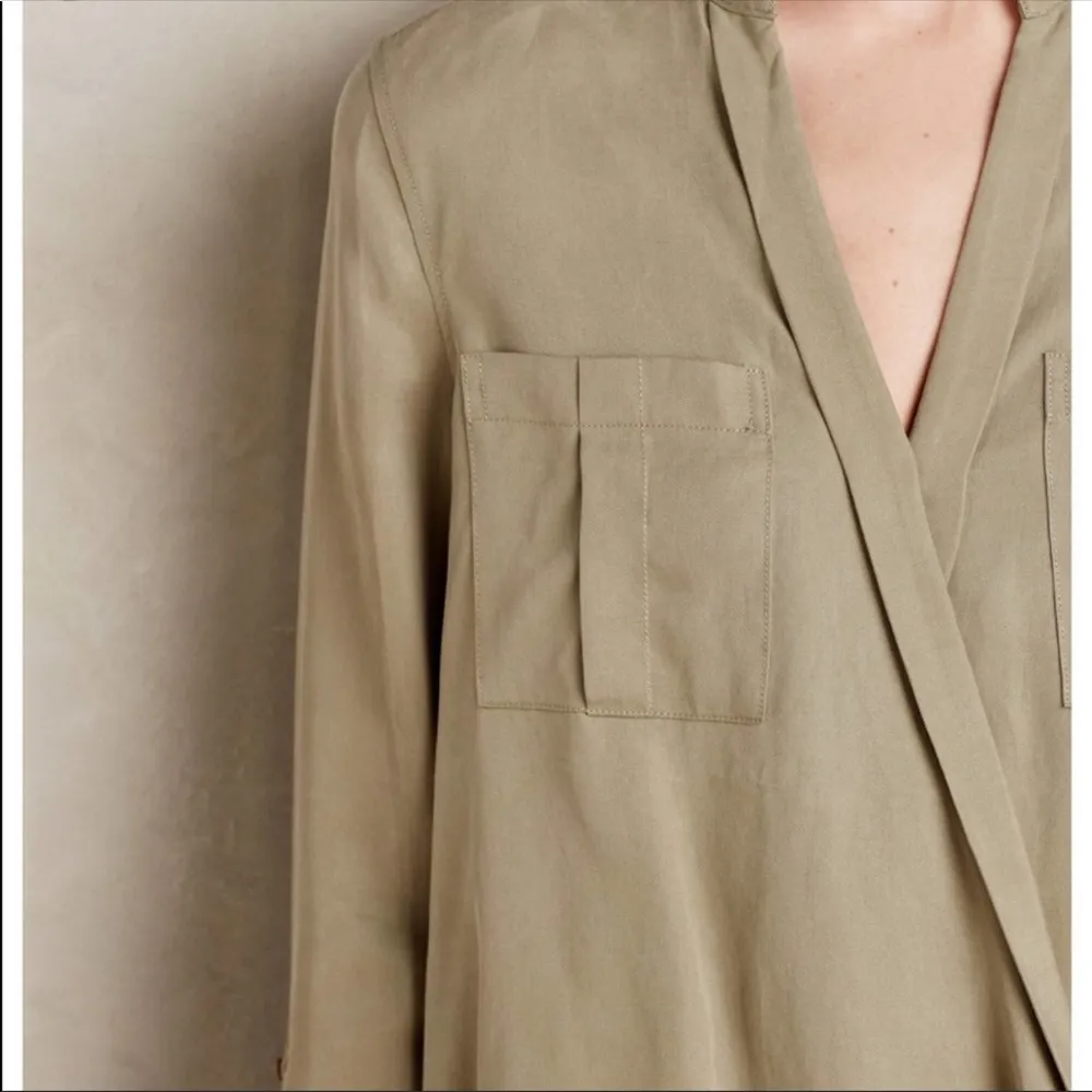 Holding Horses Anthropologie brand army green top - Image 4