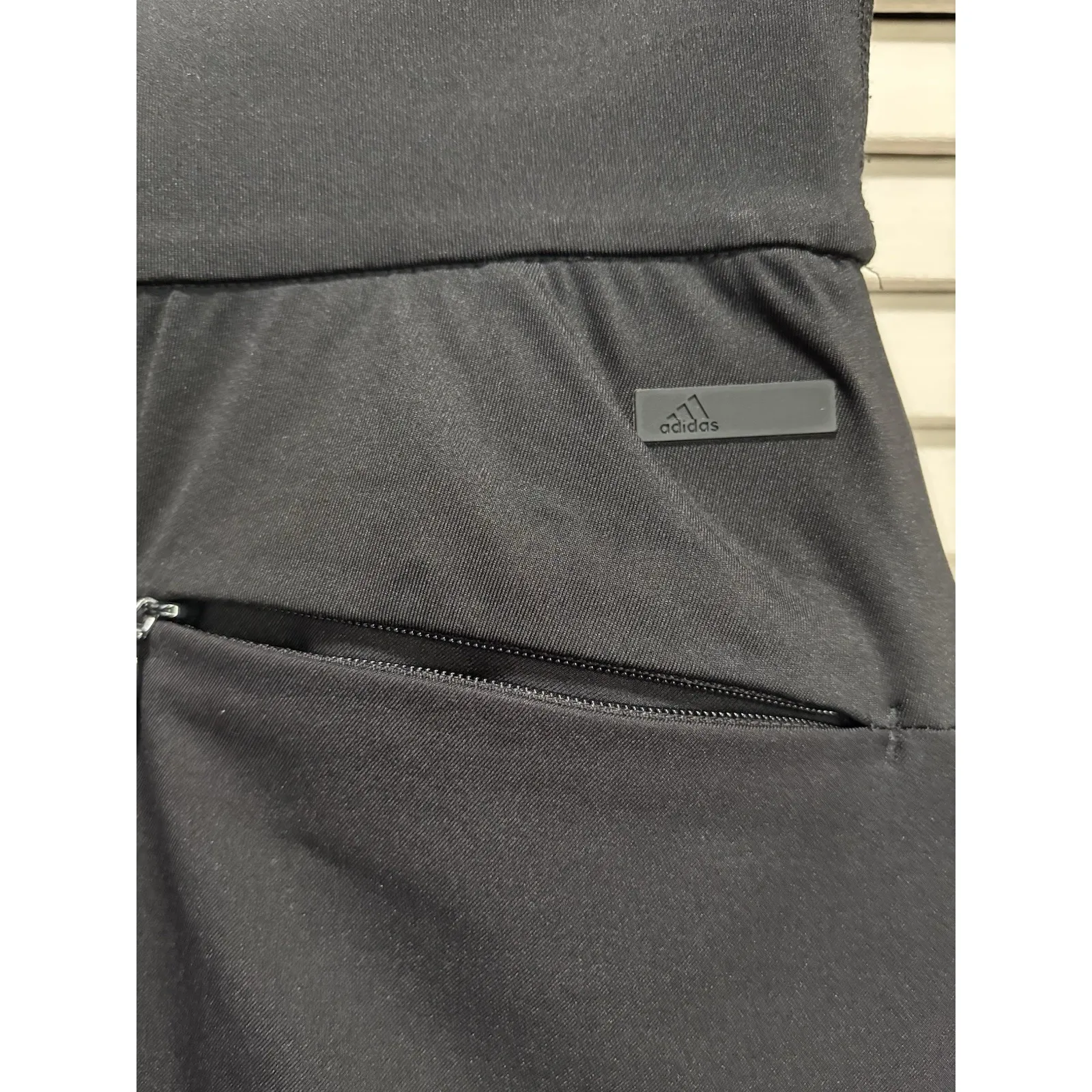 Adidas Black Athletic Skort Zip Pockets Size XS Logo Elastic Band High Rise‎ - Image 5