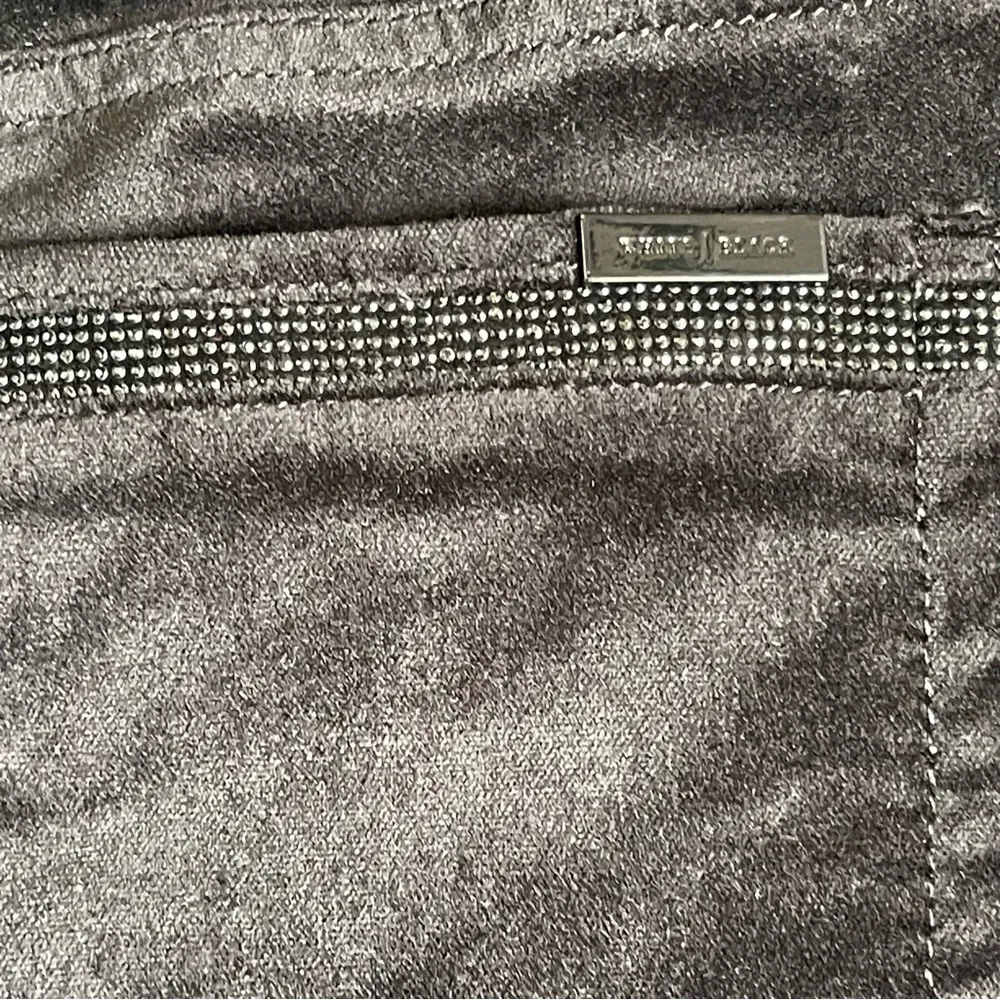 White House Black Market Women’s Noir Black Velvet Sparkle Jeans Pants Size 2 - Image 7