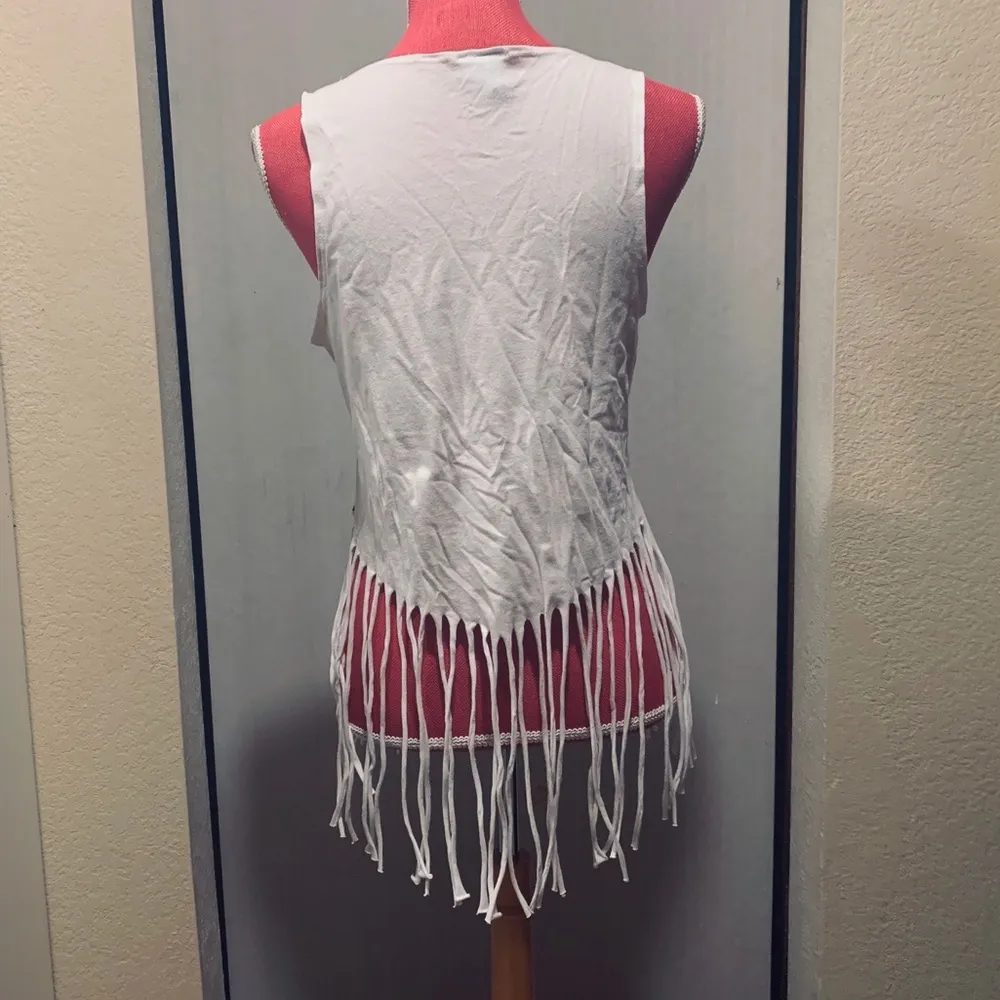 USA American Flag Sleveless Crop tee size M - Image 4