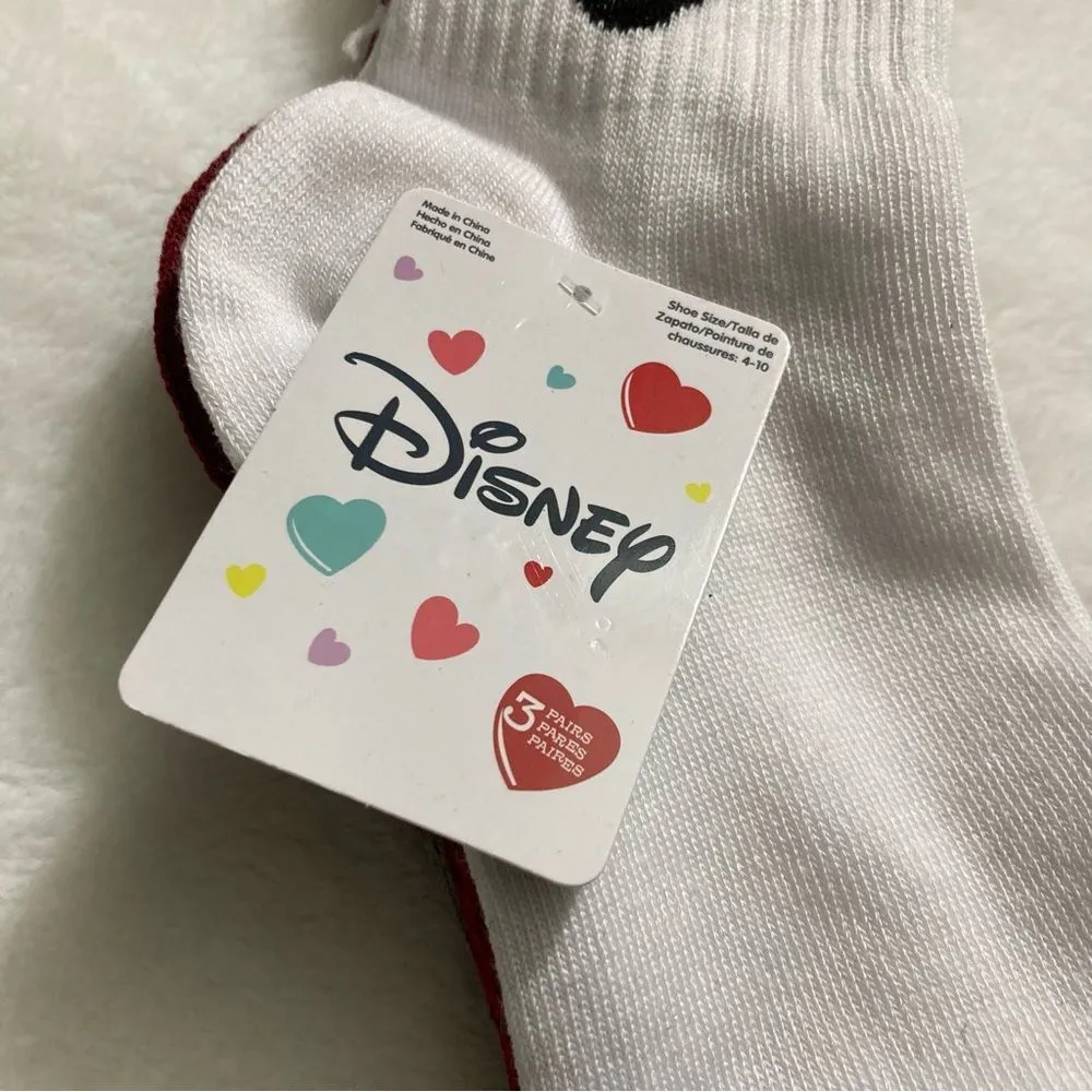 Nightmare Before Christmas Valentines 3 Pairs Crew Socks NWT Jack and Sally - Image 2