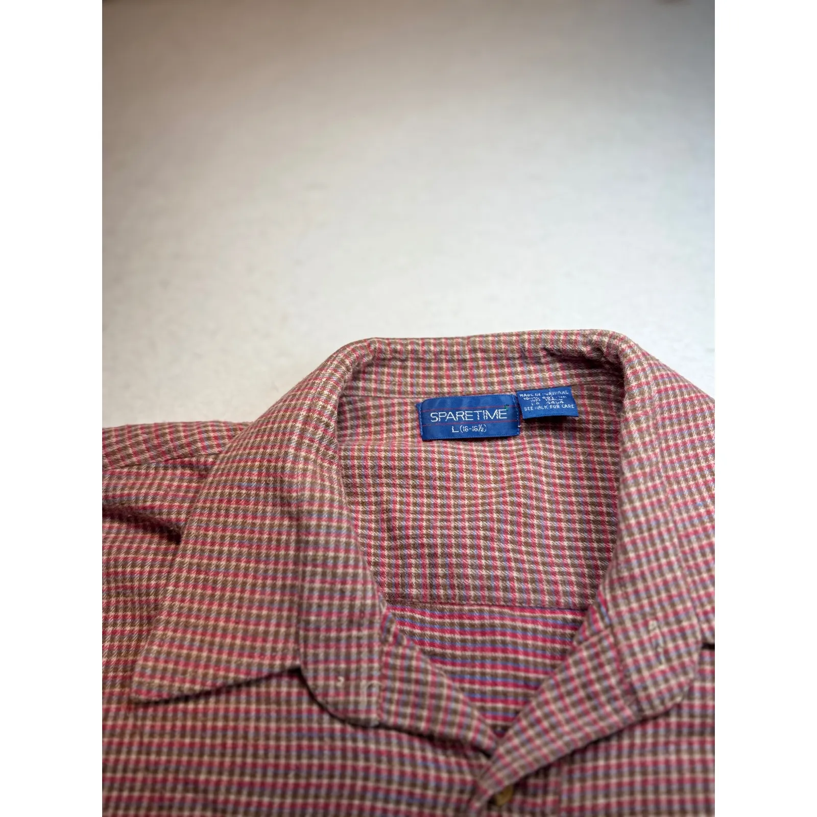 Sparetime Womens Plaid Button Up Long Sleeve Fleece Flannel Shacket Red Size L - Image 3