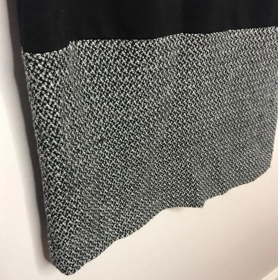 Women's Blue Color Block Tweed Dress - Image 6