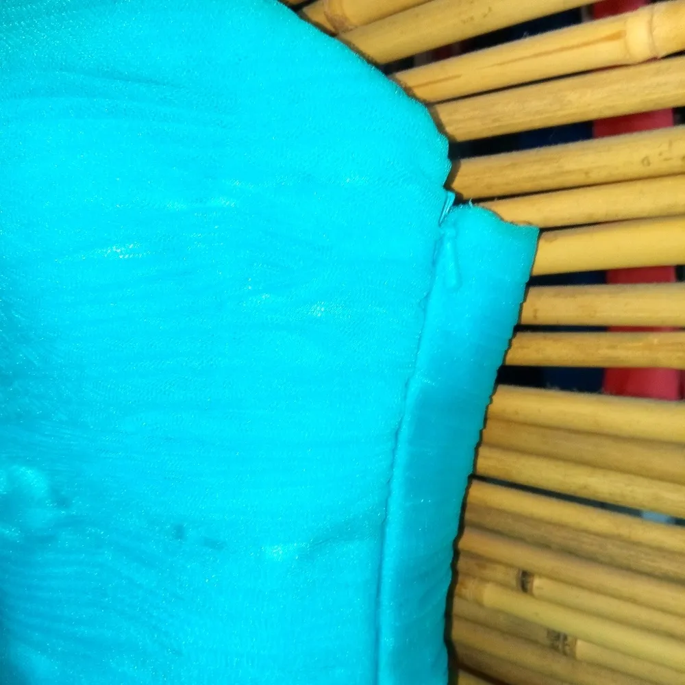 Let's Fashion XS Turquoise Blue Beaded Formal Dress - Image 5