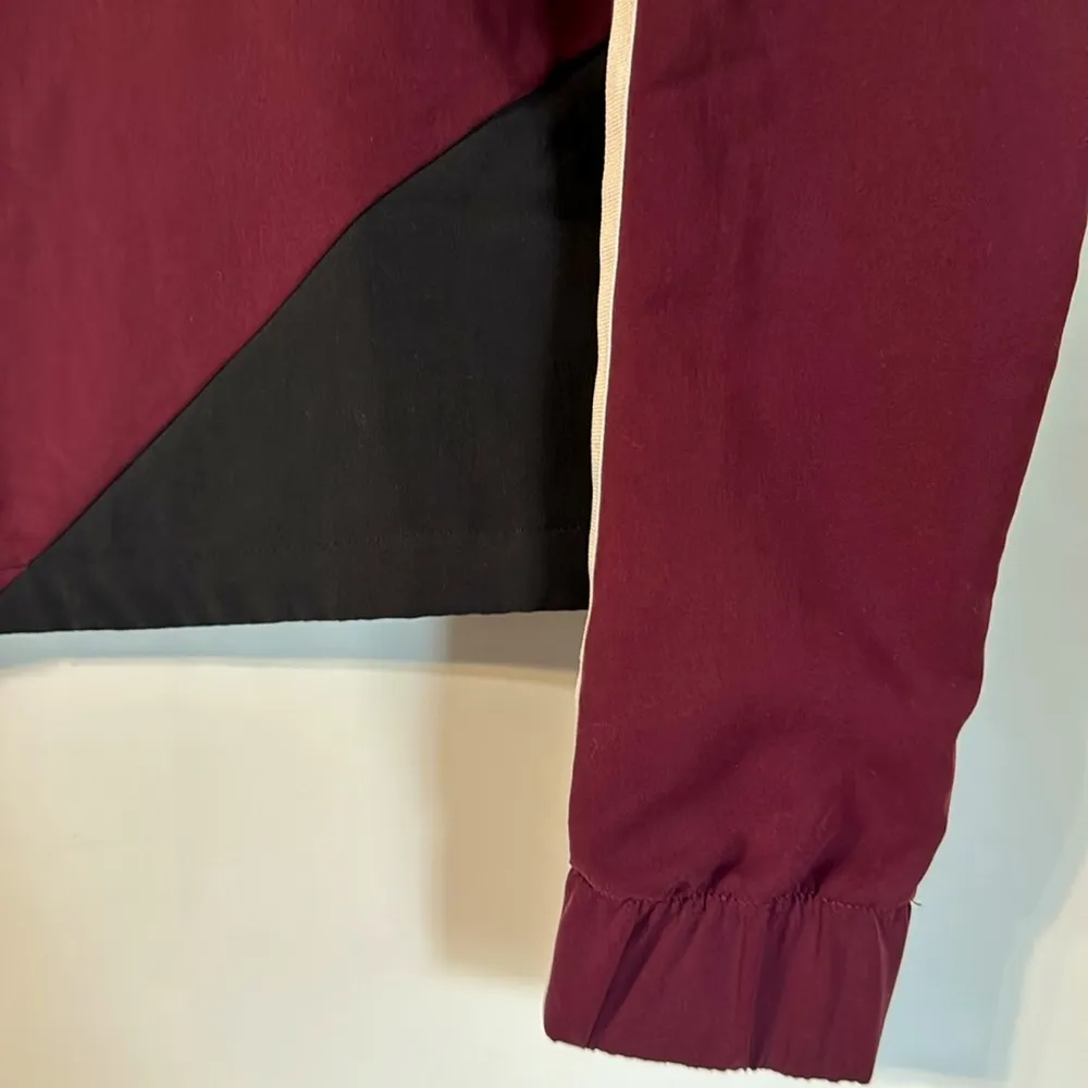 Cropped 1/2 Zip Windbreaker Maroon Size S - Image 11