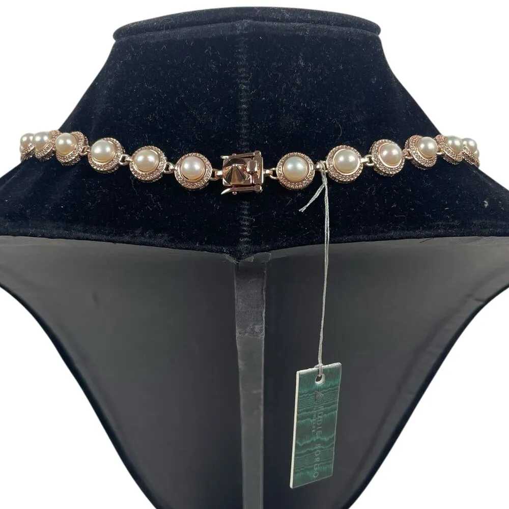 Eddie Borgo Freshwater Pearl Necklace & Bracelet 2pc Set Rose Gold - Image 6