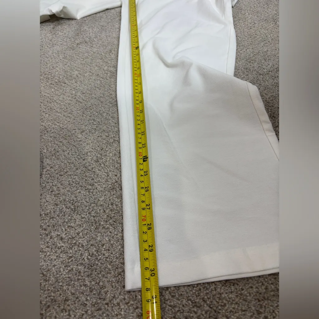 NWT Eileen Fisher Washable Stretch Crepe Pull On White Slim Bootcut Pant 1X - Image 9