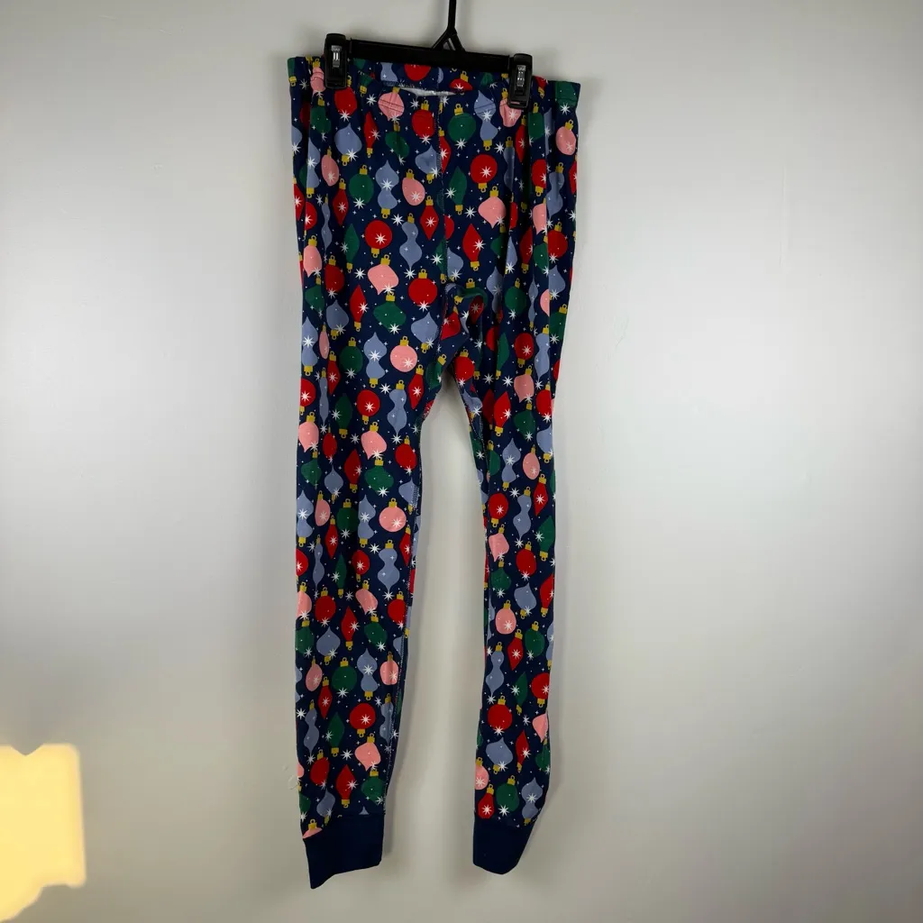 Hanna Andersson Adult Holiday Long John Pajama Pant Size Large 66994 Shiny Blue - Image 2