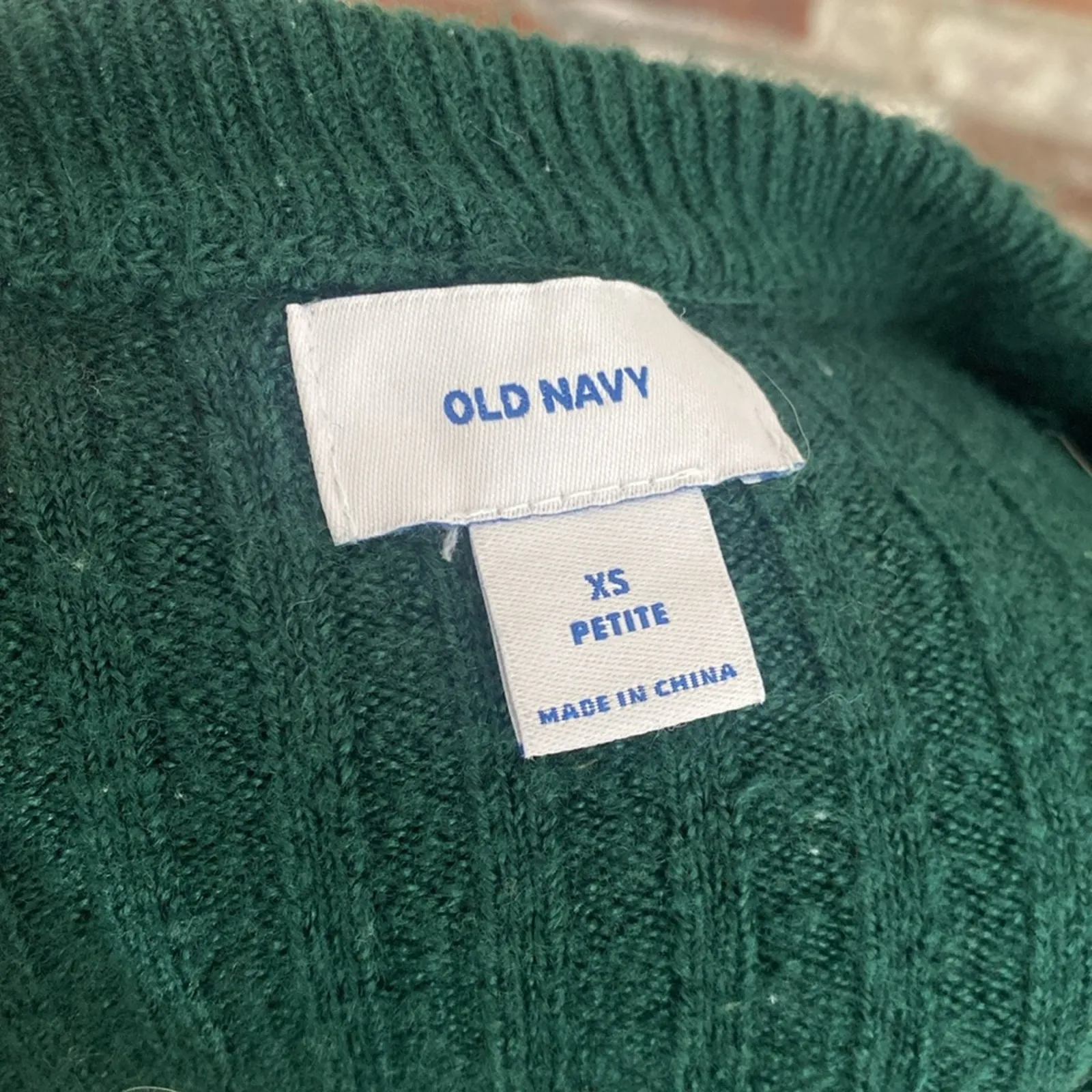 Old Navy Green Ribbed Long Sleeve Sweater Size XSP - Image 5