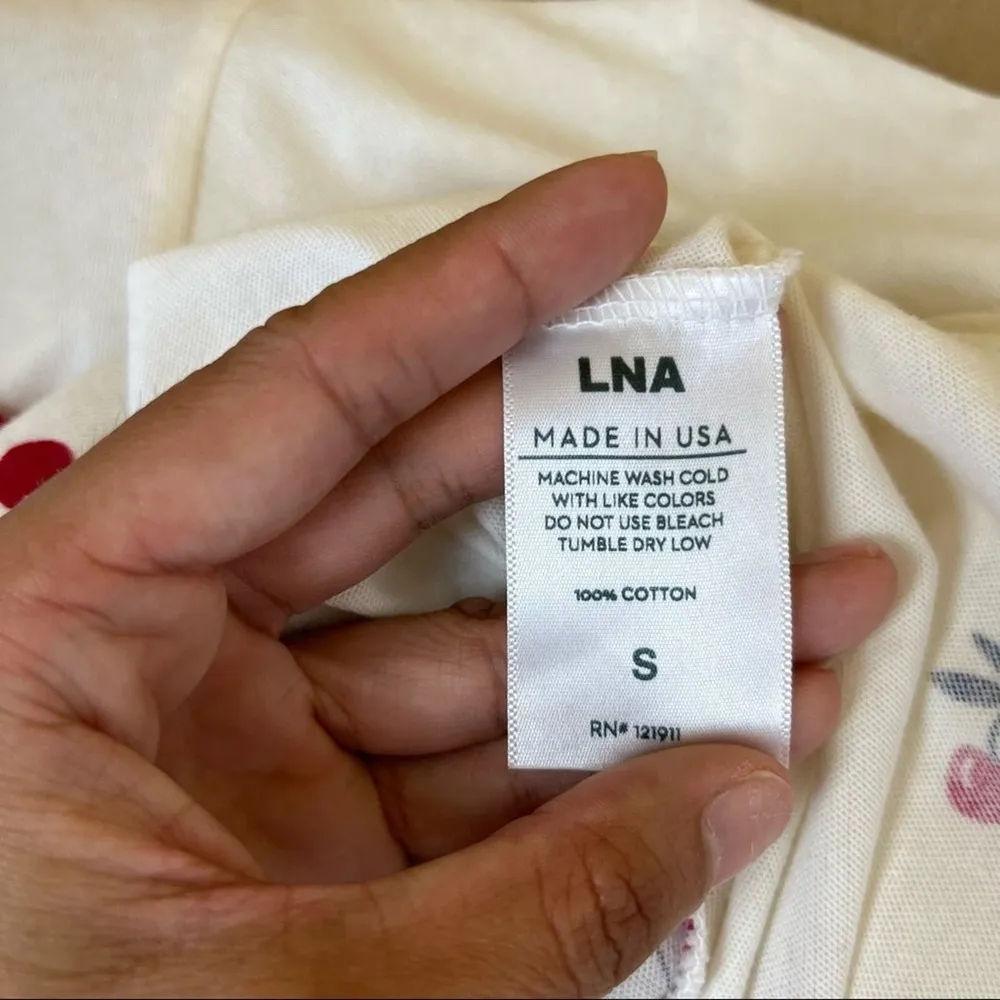 LNA  Cherry Scoop Neck Graphic Tee - Image 8