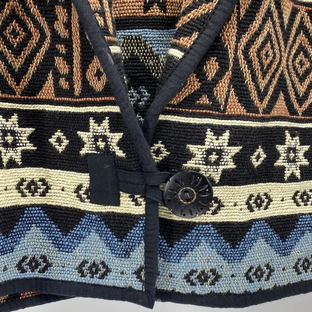 VINTAGE TAPESTRY BOLERO southwestern western Gypsy bohemian jacket sz M NFR Size M - Image 5