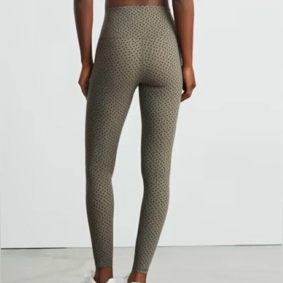 Everlane The Perform Leggings Dark Taupe Polka Dot High Rise Women’s Small S - Image 3
