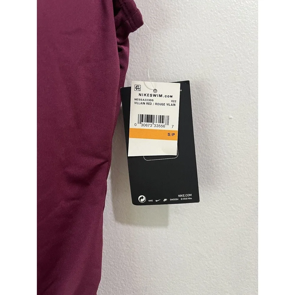 NWT Nike Villain Red Essentials U Back One Piece Sporty Logo Swimsuit Size Small - Image 8