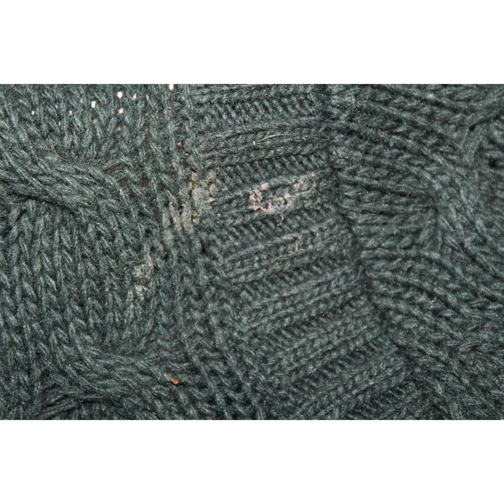 Women's J. Crew Honeycomb Cable Sweater Pine Green Wool Knit Sweater Size XXS - Image 5