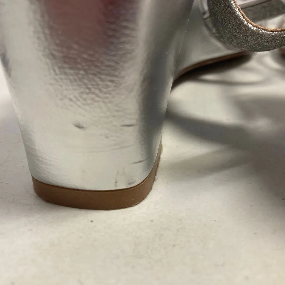 DREAM PAIRS Women’s Silver Wedge Strappy Heels Size 7.‎ - Image 9