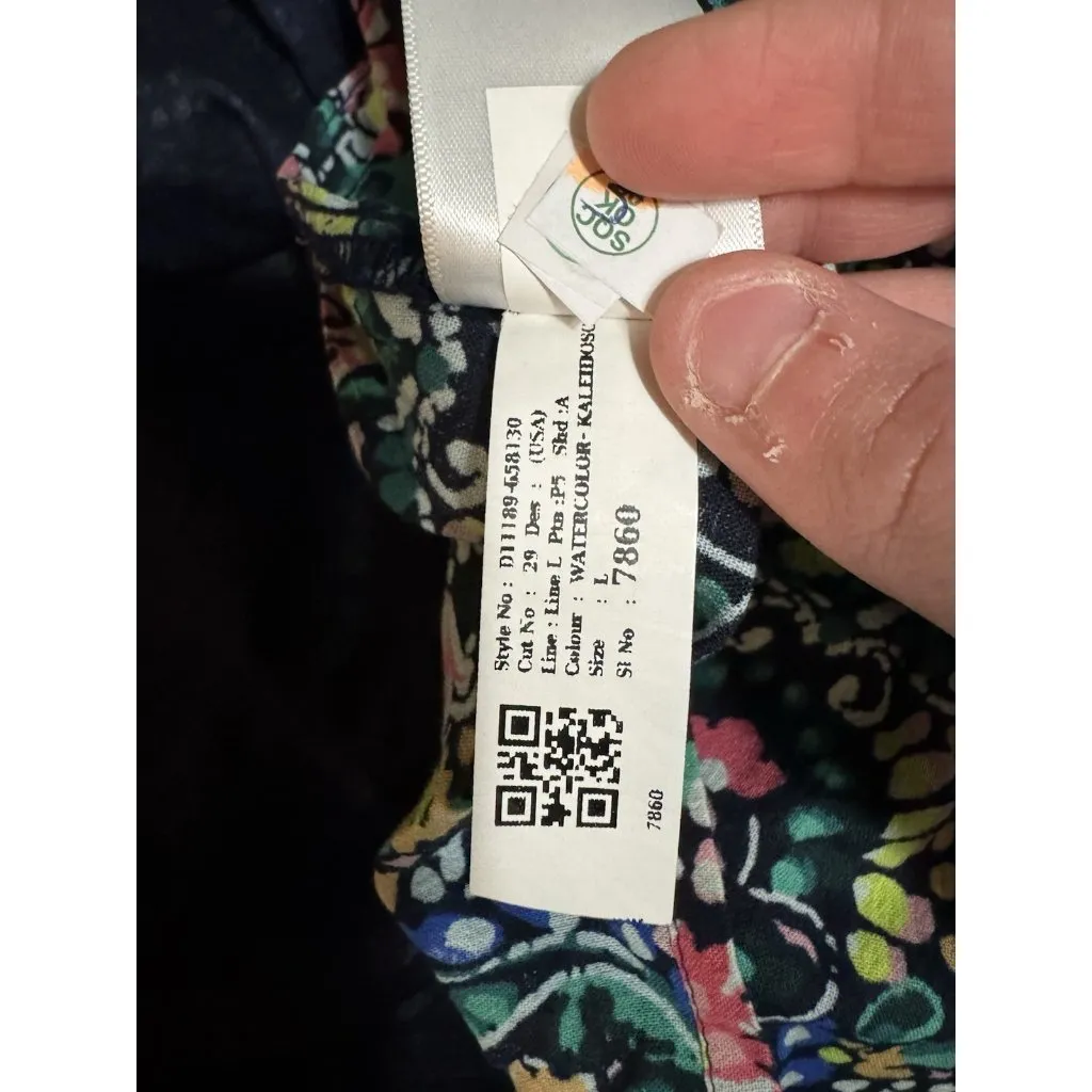 Old Navy Women Size Large 10-12 Halter Neck Floral Lined Cotton Lightweight City - Image 12