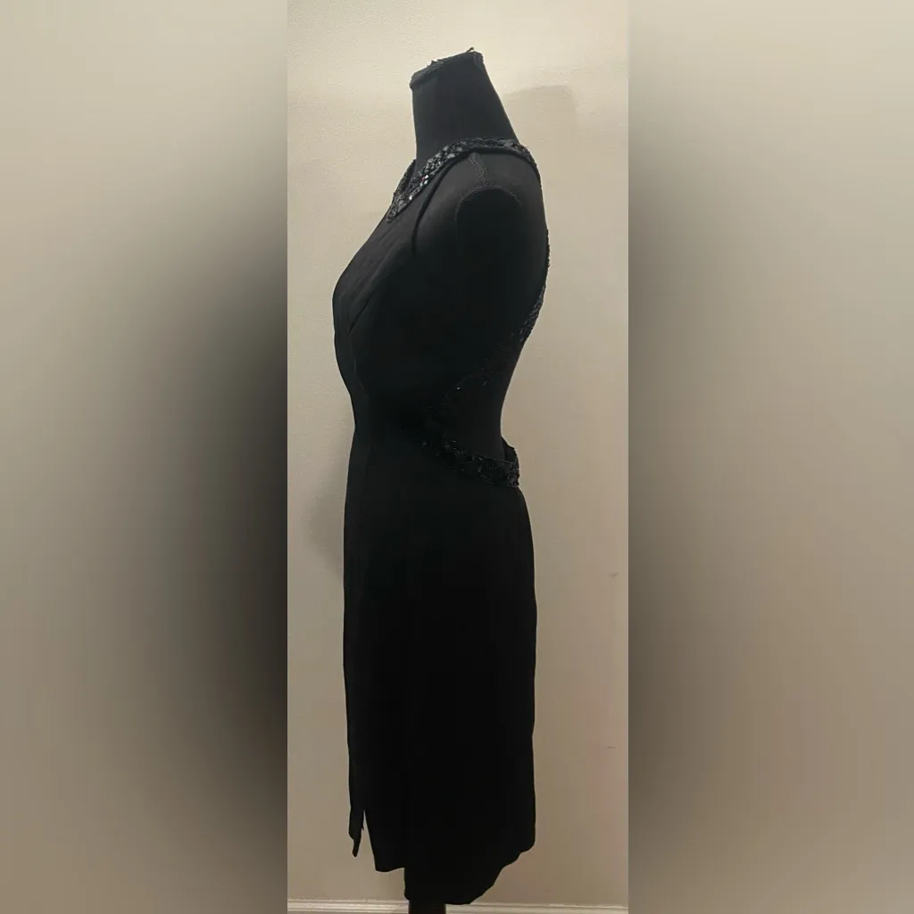 Dave & Johnny- Black with Demand Neckline Backless Dress Size 9-10 - Image 2