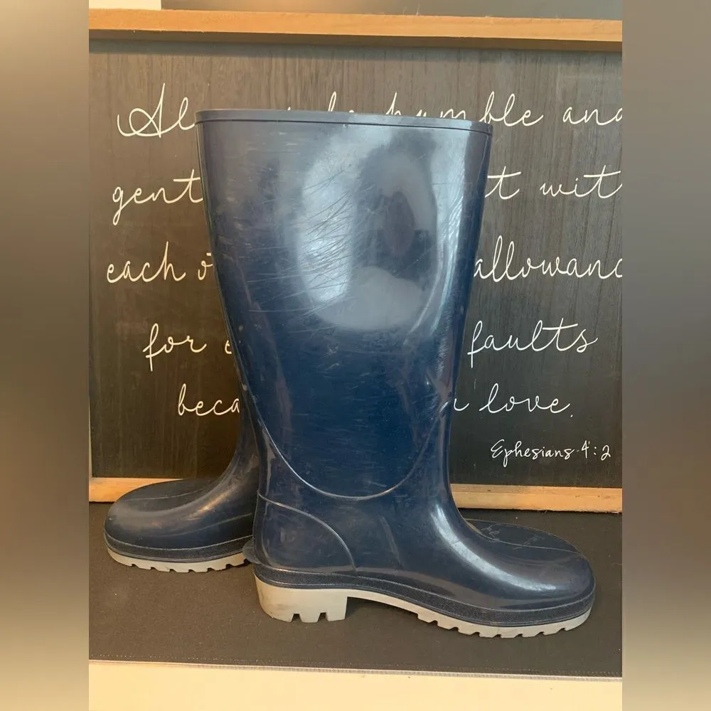 Tingles Navy Rubber Boots size 8‎ Blue - Image 11