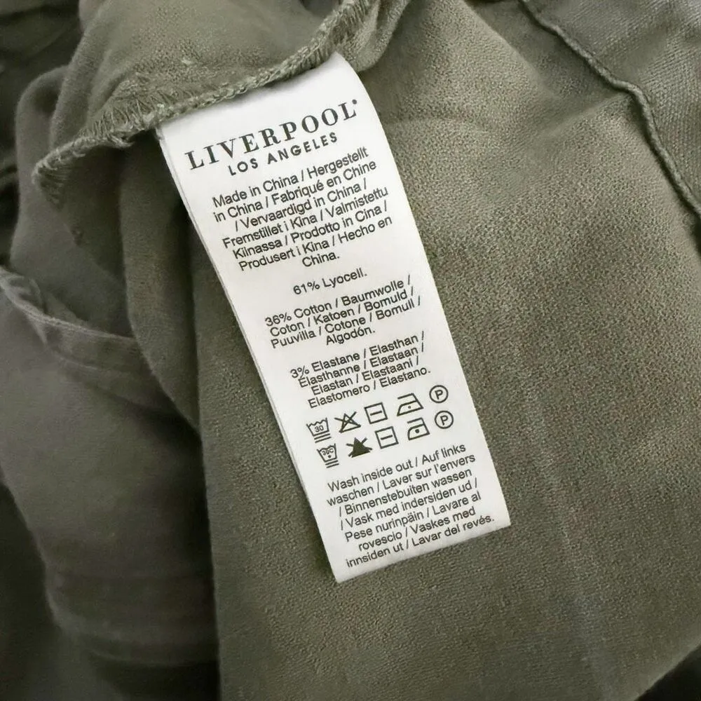 LIVERPOOL x NORDSTROM | Cropped Cargo Jacket Dried Basil Army Olive Green | XL - Image 9
