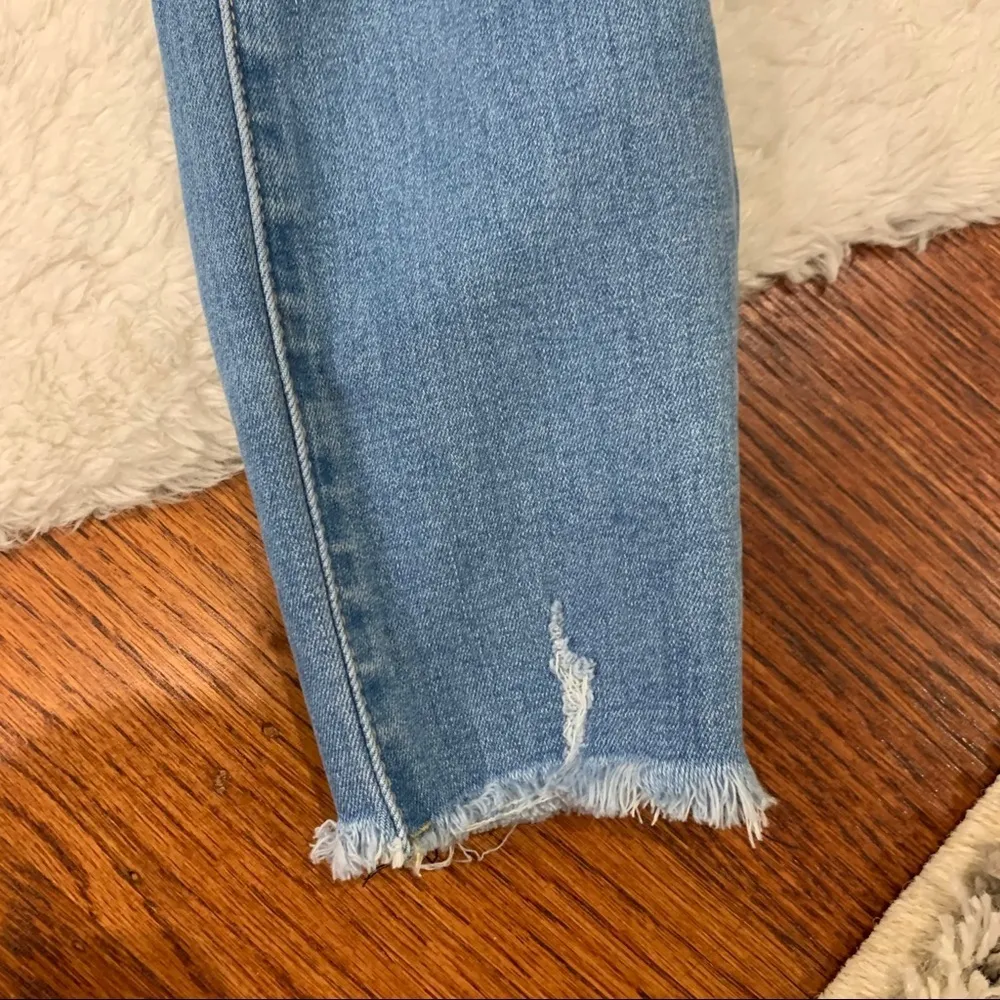 Simple Society Blue Destroyed Distressed High Waisted Skinny Ankle Jeans 0 NWT - Image 3