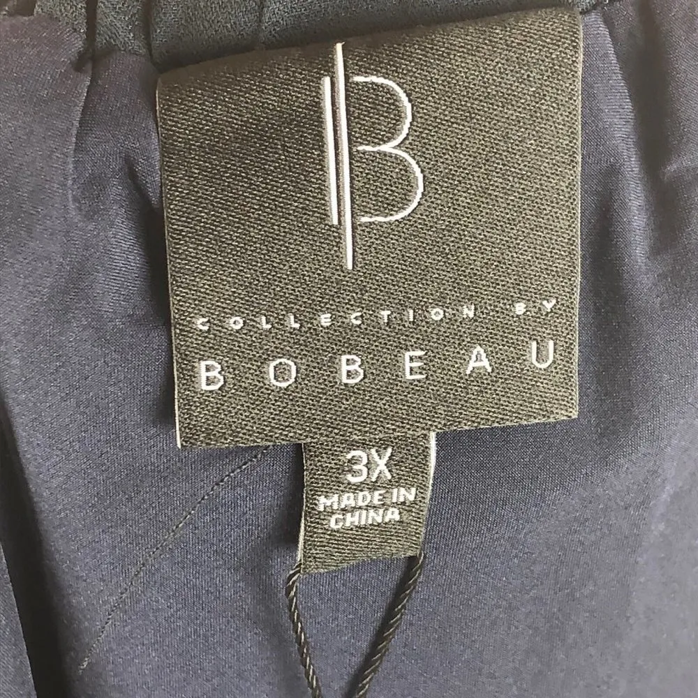 New Collection by Bobeau Floral Print Curvy Skirt Womens Plus 3X Navy Ditsy NWT - Image 5