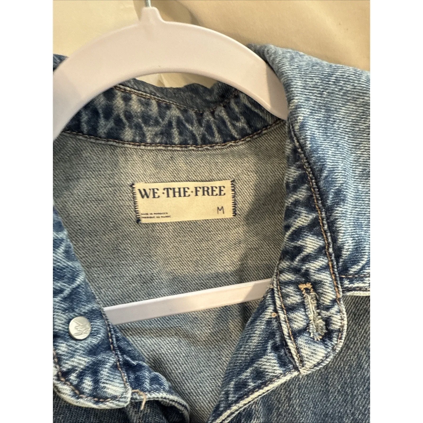 Free People Romper Marci Cuffed Shortall In Medium Marrakesh Blue 2435 - Image 7