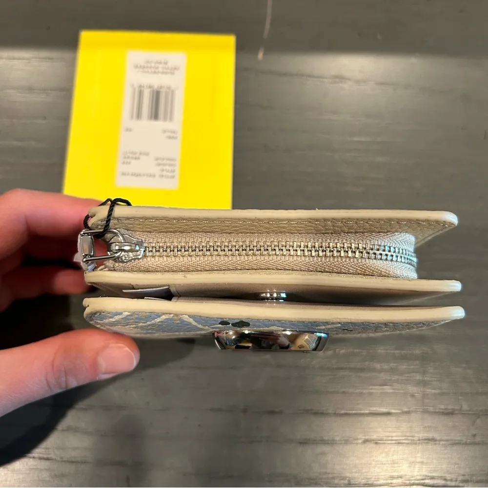 NWT Marc Jacobs Paint Splatter Small Compact Wallet - Brown Rice Multi - Image 7