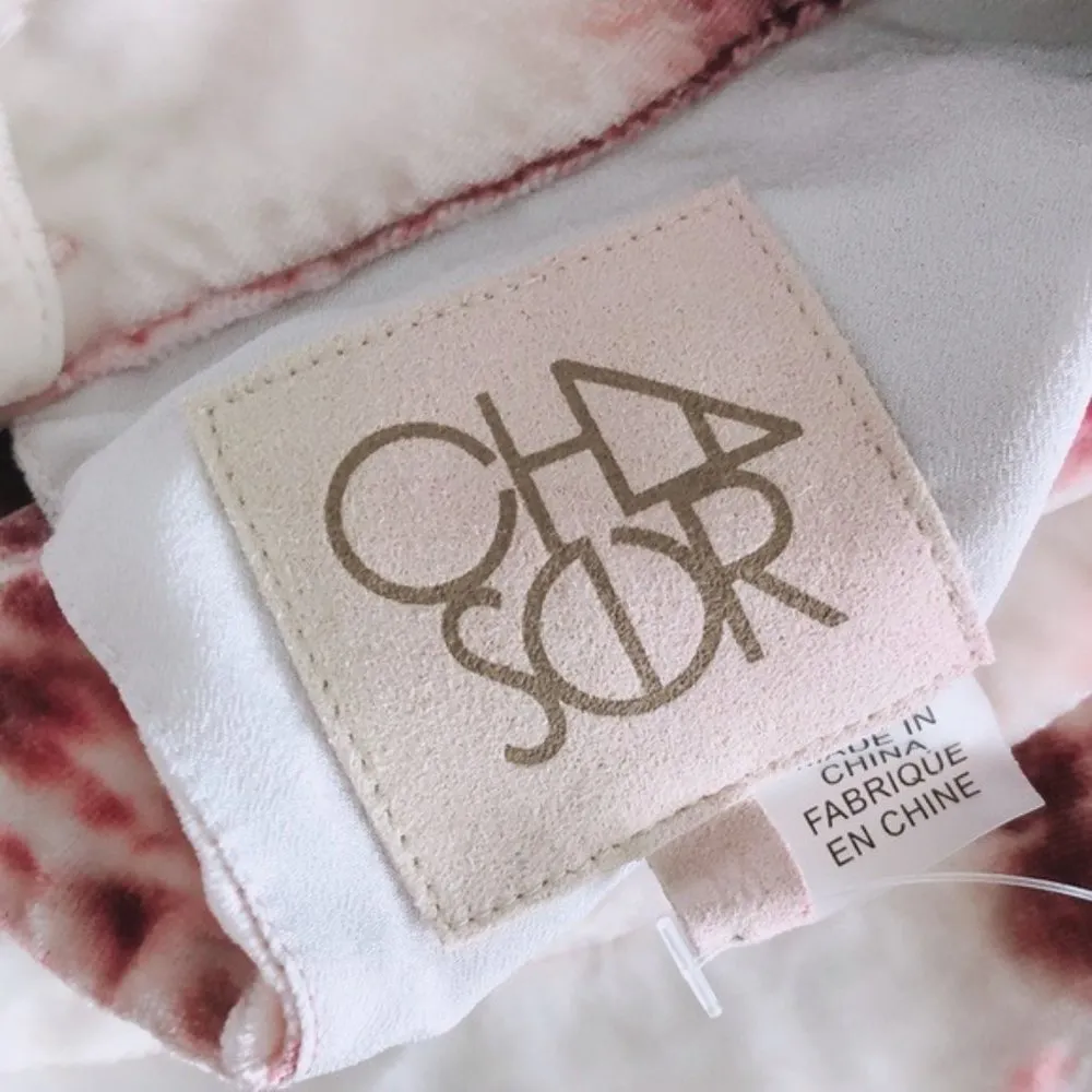 Chaser Mock Neck Dress Pie Tie Dye Ombré Velvet Long Sleeve Midi Size M NEW - Image 9