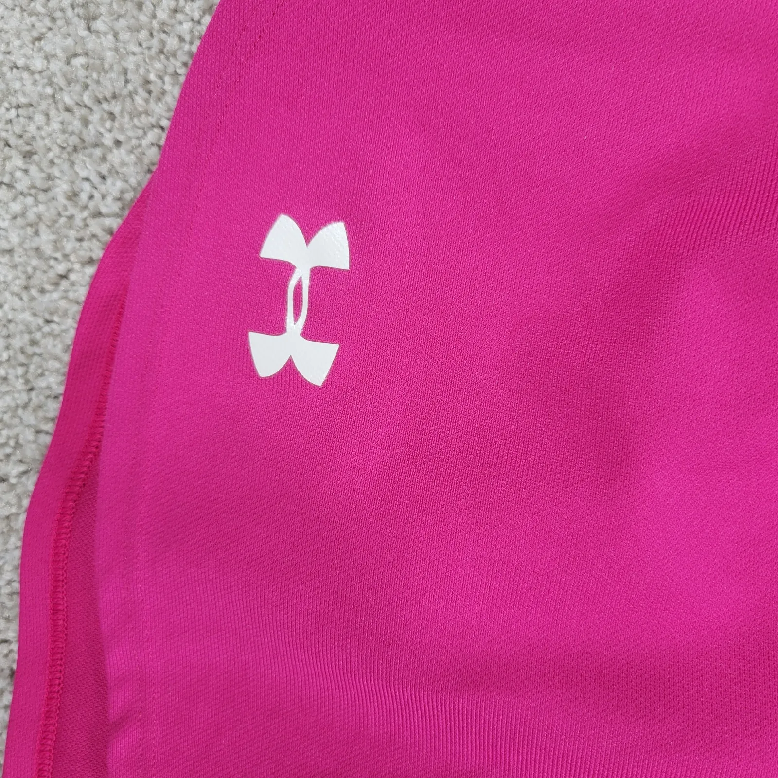 Under Armour Womens Loose Shorts XS Hot Pink Drawstring Running Yoga Athletic‎ - Image 4