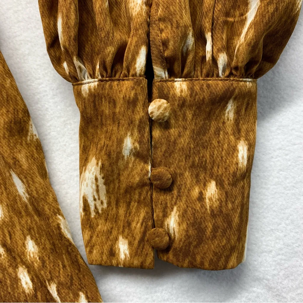 Apt. 9  Brown and White Patterned Top - Image 3