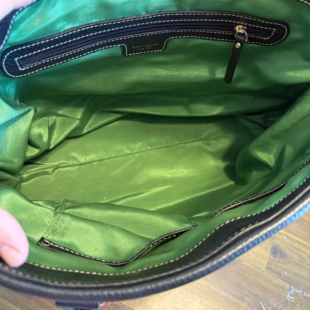 Kate Spade Blakely Andover Black Pebbled Leather Tote Shopper Travel Bag Large - Image 9