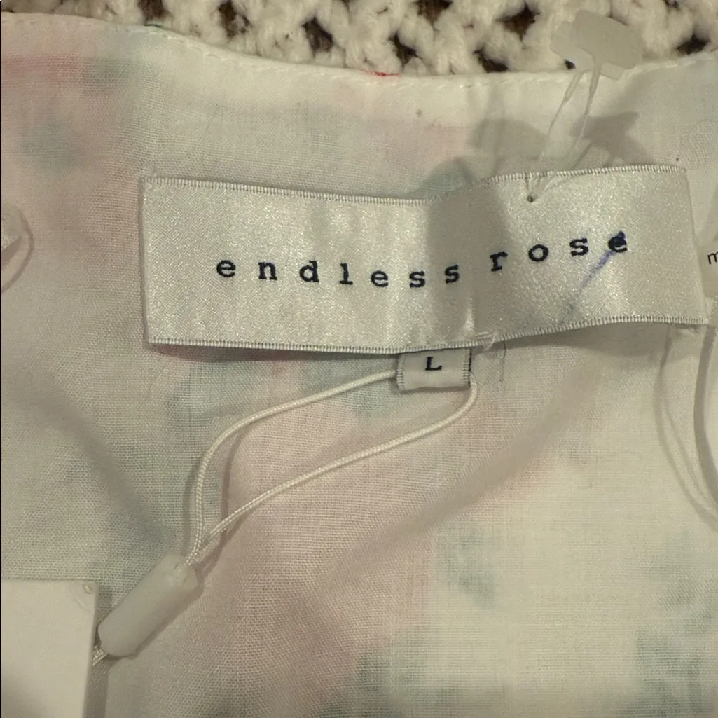 NEW Endless Rose WOMENS  Dress with Pink and Green Floral Design L - Image 4